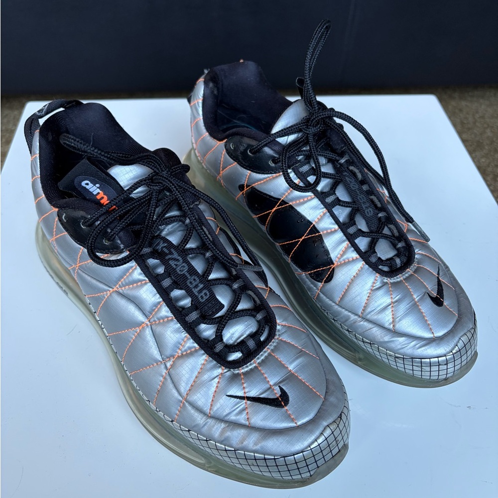 Nike Silver and Black Quilted Air Max Sneakers MX 720-818